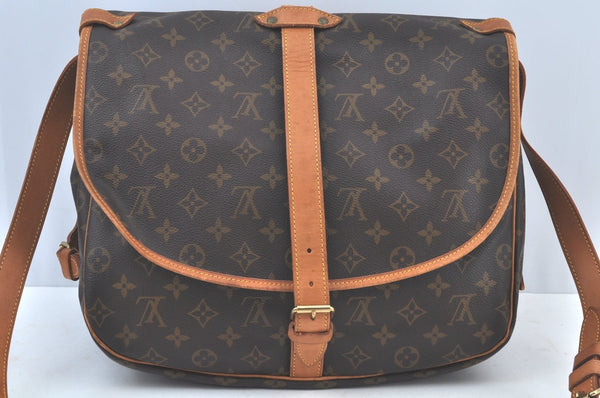 Authentic Louis Vuitton Monogram Saumur 35 Shoulder Cross Bag M42254 LV 3178J