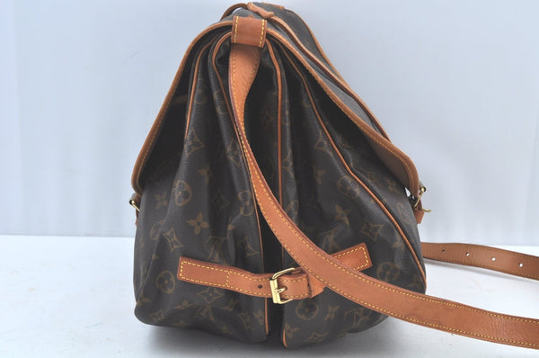Authentic Louis Vuitton Monogram Saumur 35 Shoulder Cross Bag M42254 LV 3178J