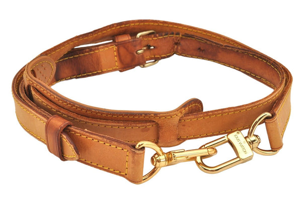 Authentic Louis Vuitton Leather Shoulder Strap Beige 42.1-47.6" LV Junk 3178K