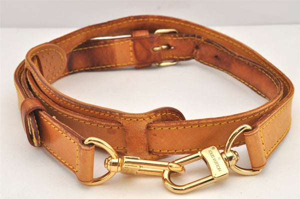 Authentic Louis Vuitton Leather Shoulder Strap Beige 42.1-47.6" LV Junk 3178K