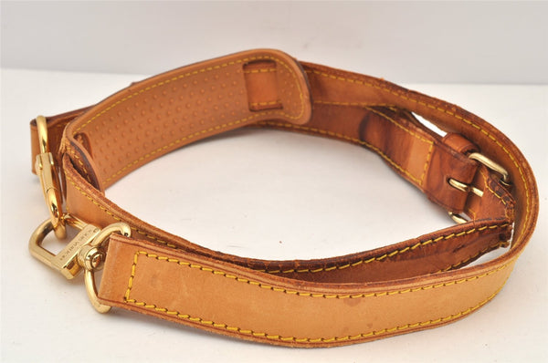 Authentic Louis Vuitton Leather Shoulder Strap Beige 42.1-47.6" LV Junk 3178K