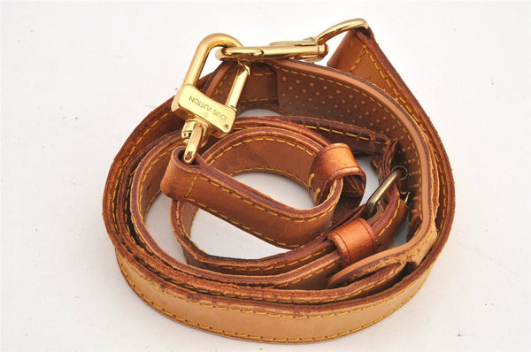 Authentic Louis Vuitton Leather Shoulder Strap Beige 42.1-47.6" LV Junk 3178K