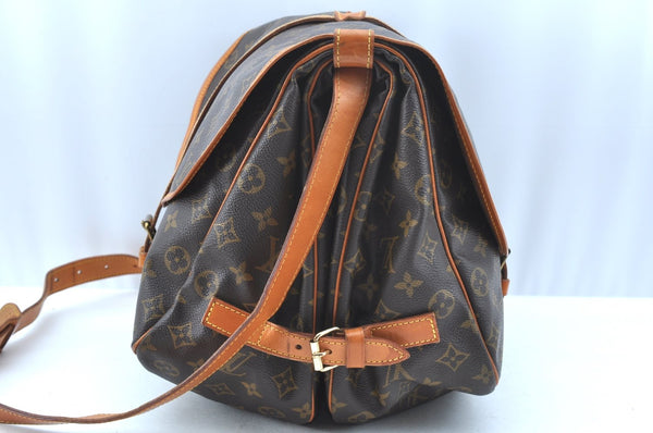 Authentic Louis Vuitton Monogram Saumur 35 Shoulder Cross Bag M42254 LV 3179J