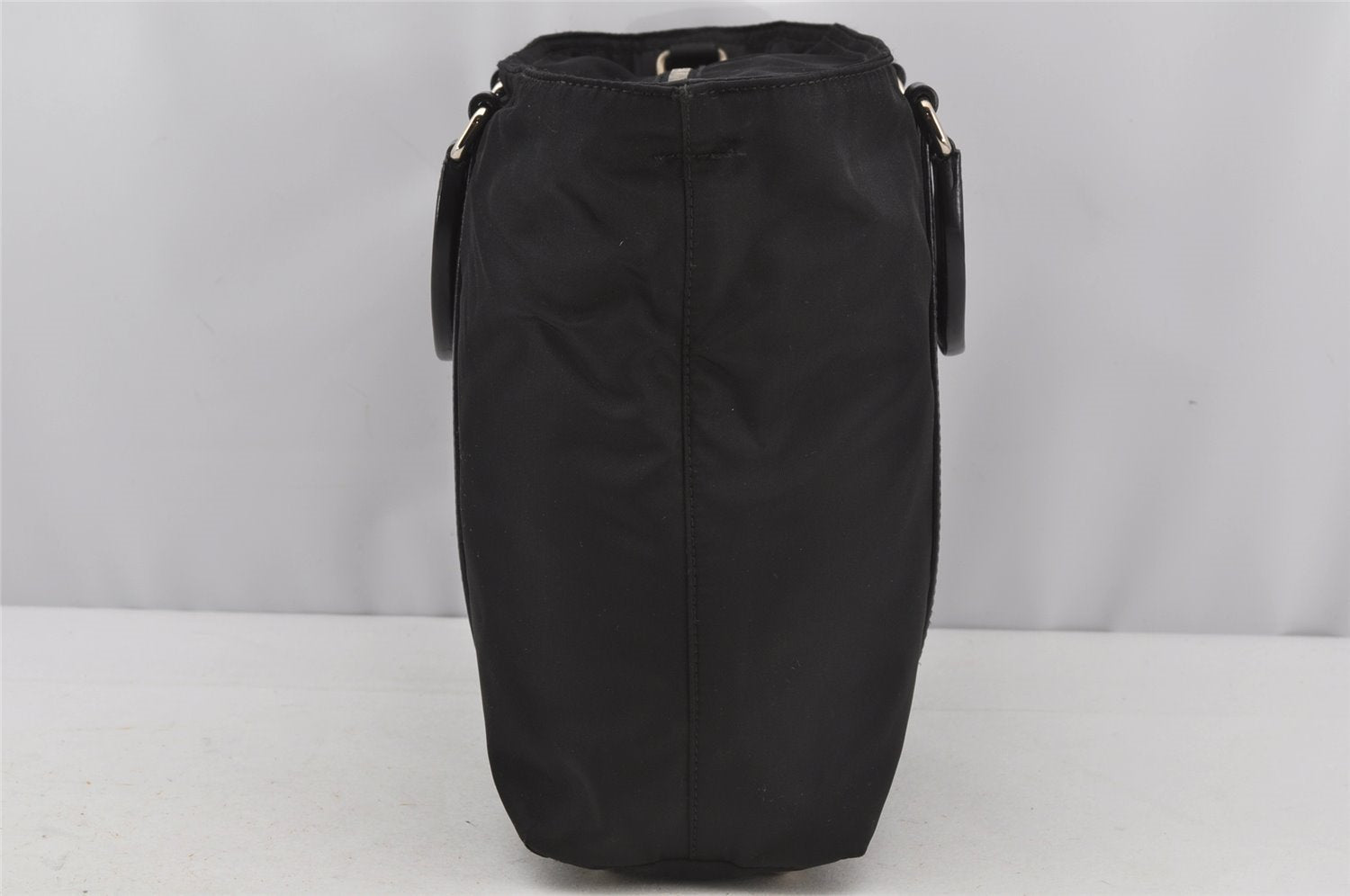 Authentic PRADA Nylon Tessuto Leather 2Way Tote Hand Bag BN1066 Black 3180J