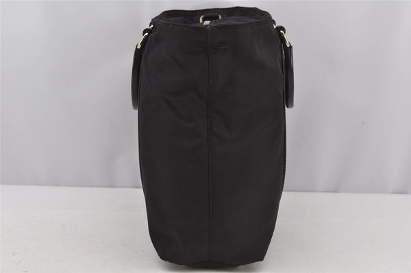 Authentic PRADA Nylon Tessuto Leather 2Way Tote Hand Bag BN1066 Black 3180J