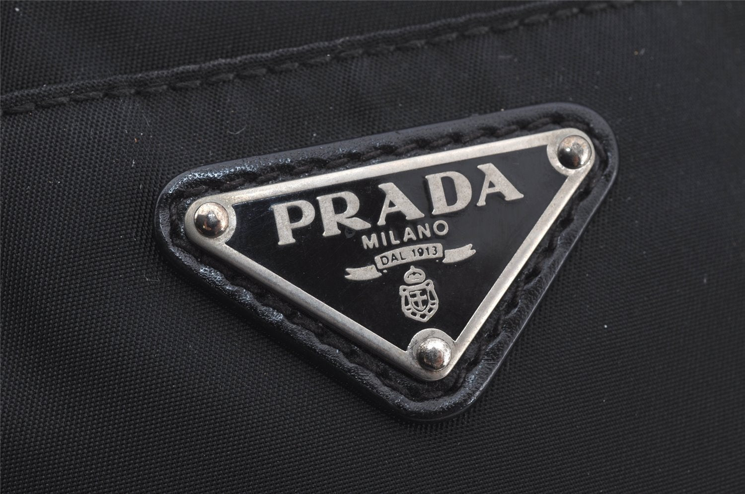 Authentic PRADA Nylon Tessuto Leather 2Way Tote Hand Bag BN1066 Black 3180J
