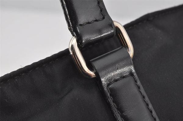 Authentic PRADA Nylon Tessuto Leather 2Way Tote Hand Bag BN1066 Black 3180J