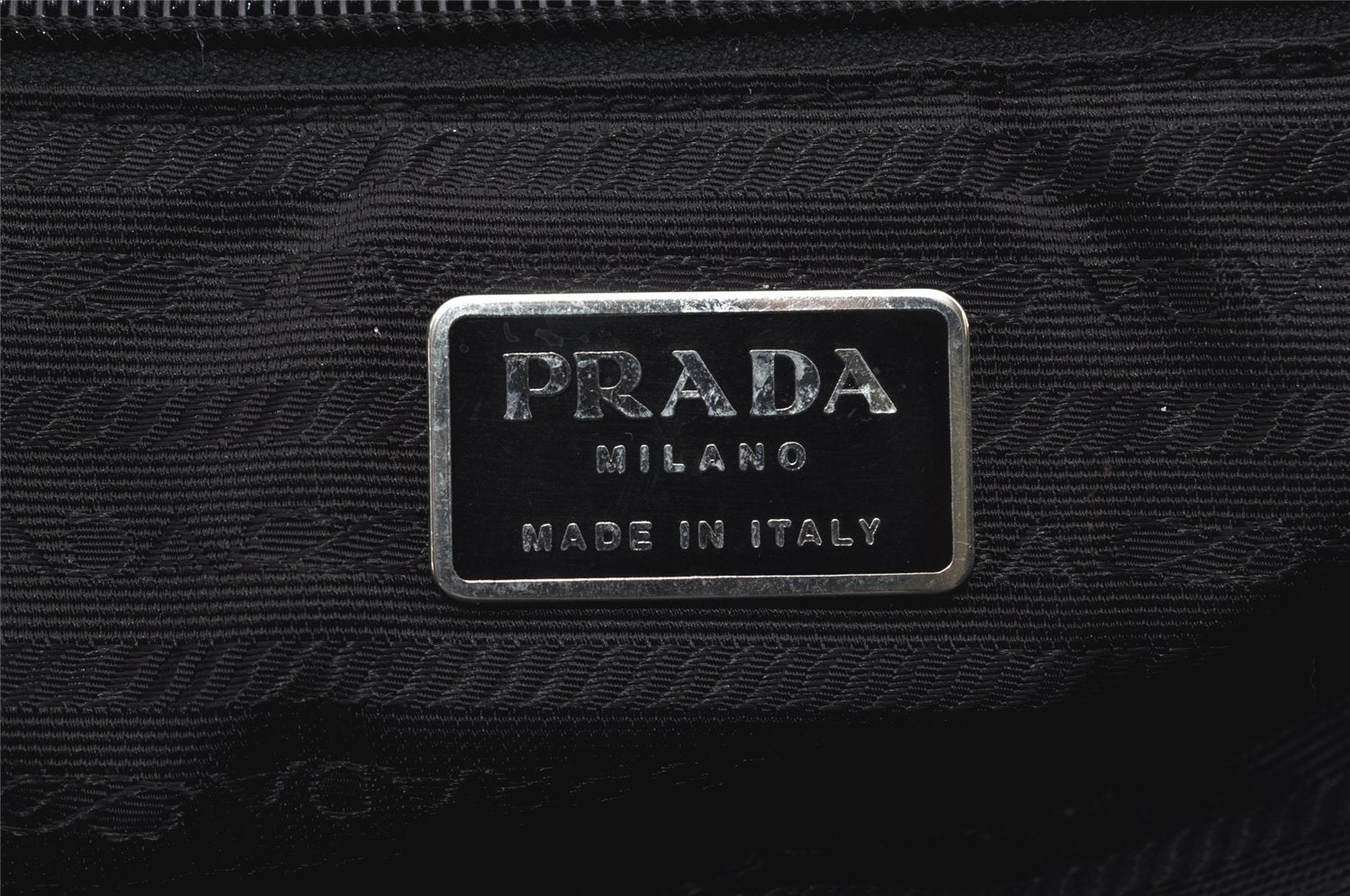 Authentic PRADA Vintage Nylon Tessuto Leather Shoulder Hand Tote Bag Black 3182I