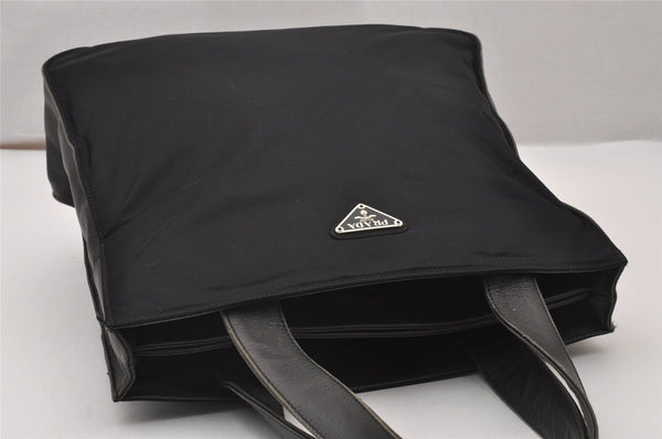 Authentic PRADA Nylon Tessuto Leather Shoulder Hand Bag Purse Black 3183J