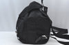 Authentic PRADA Vintage Nylon Tessuto Leather Drawstring Backpack Black 3184J