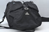 Authentic PRADA Vintage Nylon Tessuto Leather Drawstring Backpack Black 3184J