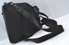 Authentic PRADA Vintage Nylon Tessuto Leather Drawstring Backpack Black 3184J