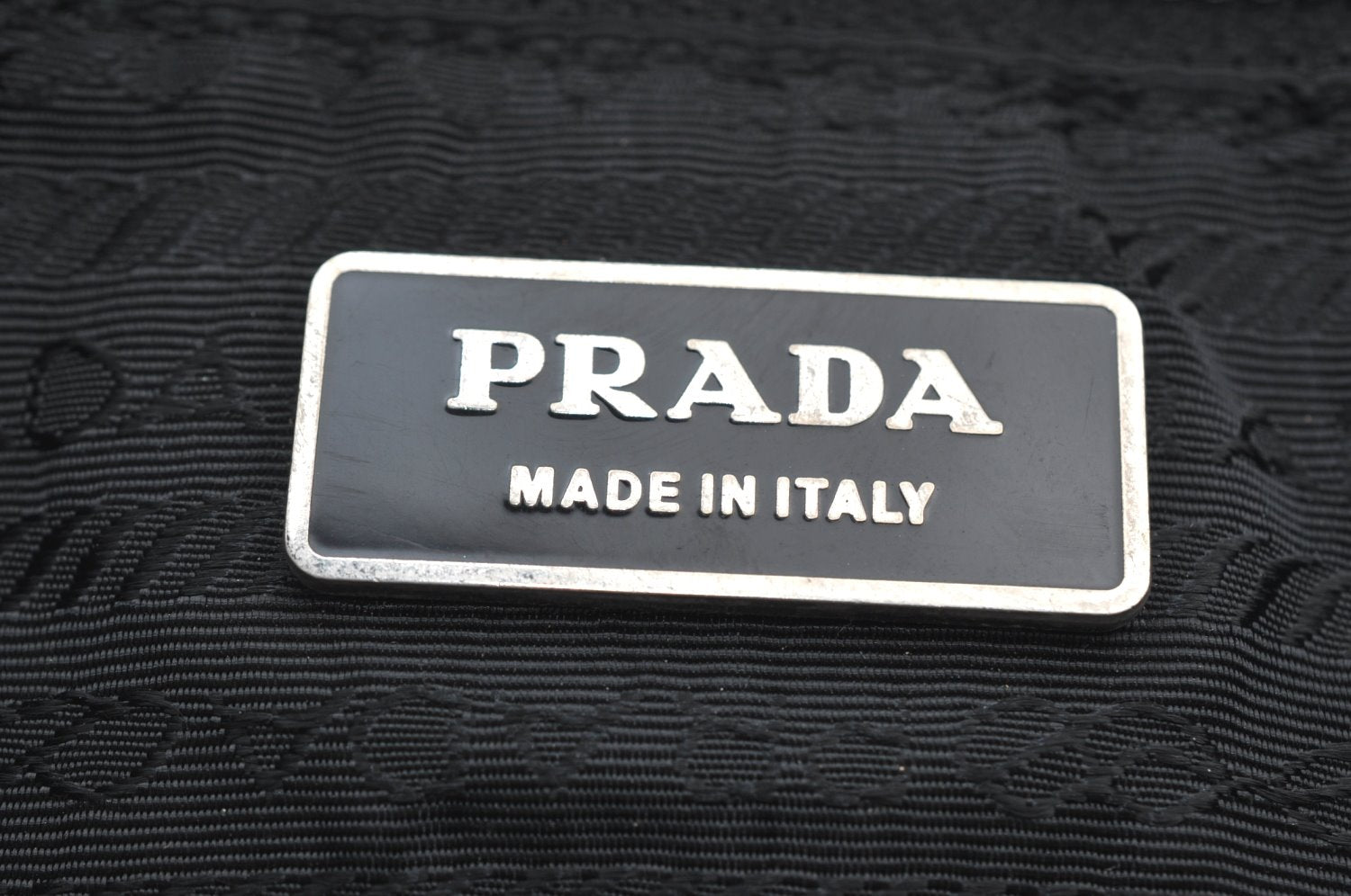 Authentic PRADA Vintage Nylon Tessuto Leather Drawstring Backpack Black 3184J