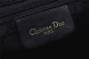 Authentic Christian Dior Lady Dior Nylon Cannage Hand Bag Purse Red Junk 3184K