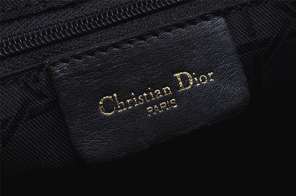 Authentic Christian Dior Lady Dior Nylon Cannage Hand Bag Purse Red Junk 3184K