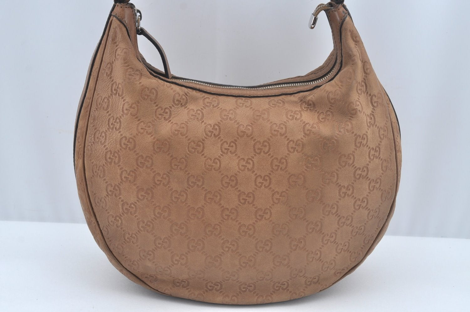 Authentic GUCCI Guccissima Twins Shoulder Hand Bag GG Leather 232962 Brown 3185J