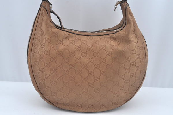 Authentic GUCCI Guccissima Twins Shoulder Hand Bag GG Leather 232962 Brown 3185J