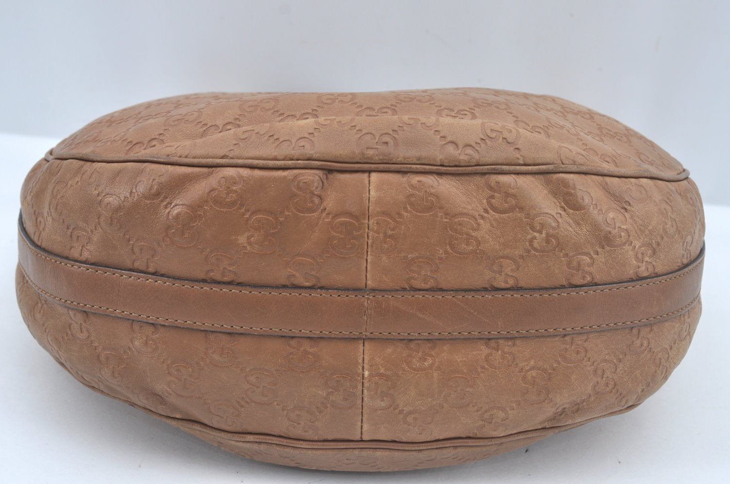 Authentic GUCCI Guccissima Twins Shoulder Hand Bag GG Leather 232962 Brown 3185J