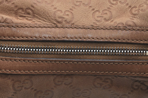 Authentic GUCCI Guccissima Twins Shoulder Hand Bag GG Leather 232962 Brown 3185J