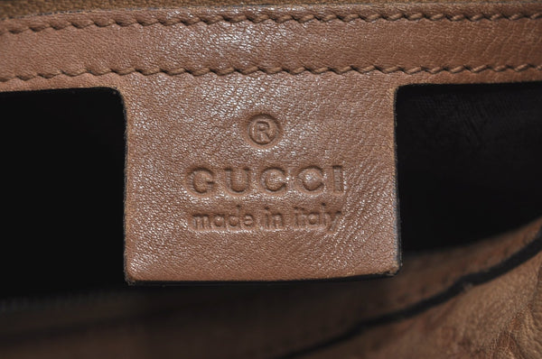 Authentic GUCCI Guccissima Twins Shoulder Hand Bag GG Leather 232962 Brown 3185J