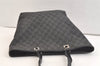 Authentic GUCCI Vintage Shoulder Tote Bag GG Canvas Leather 31243 Black 3185K
