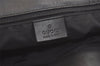 Authentic GUCCI Vintage Shoulder Tote Bag GG Canvas Leather 31243 Black 3185K