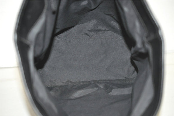Authentic GUCCI Vintage Shoulder Tote Bag GG Canvas Leather 31243 Black 3185K
