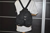 Authentic PRADA VELA Nylon Tessuto Leather Backpack Purse B2811F Black 3186I