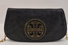 Authentic TORY BURCH Reva Chain Shoulder Cross Body Bag Leather Black 3186K