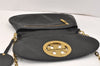 Authentic TORY BURCH Reva Chain Shoulder Cross Body Bag Leather Black 3186K