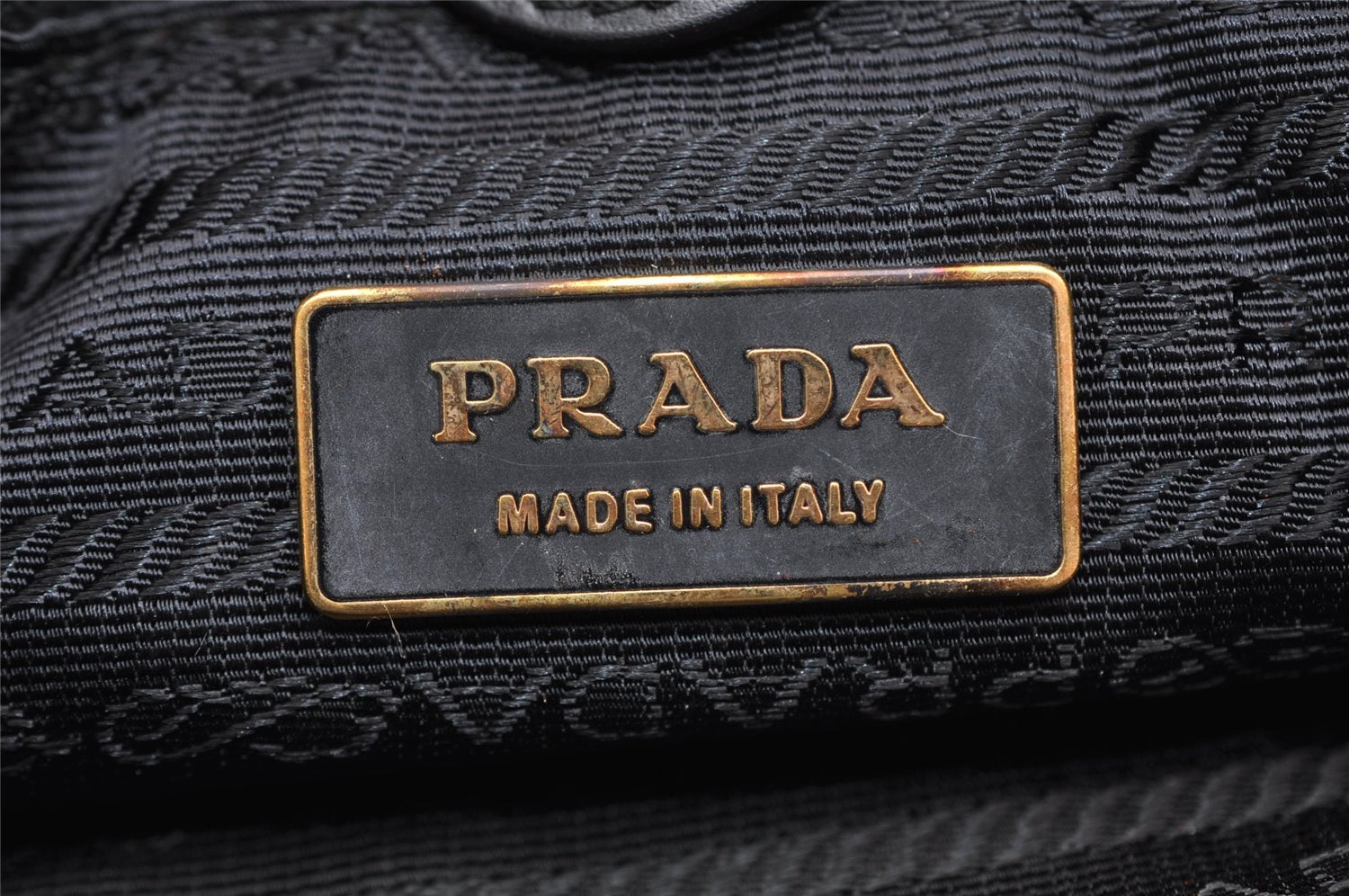 Authentic PRADA Tessuto Basic Nylon Leather Shoulder Hand Bag B11214 Black 3187I