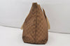Authentic GUCCI Vintage Shoulder Tote Bag GG Canvas Leather 267474 Brown 3187J