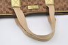 Authentic GUCCI Vintage Shoulder Tote Bag GG Canvas Leather 267474 Brown 3187J