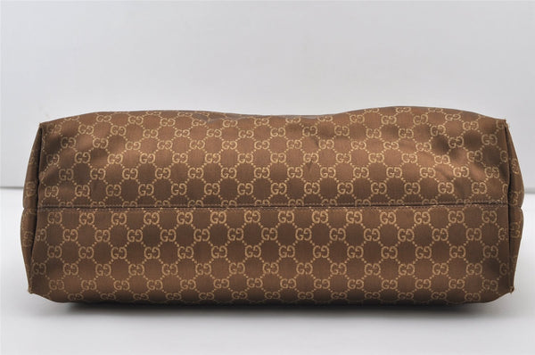 Authentic GUCCI Vintage Shoulder Tote Bag GG Canvas Leather 267474 Brown 3187J