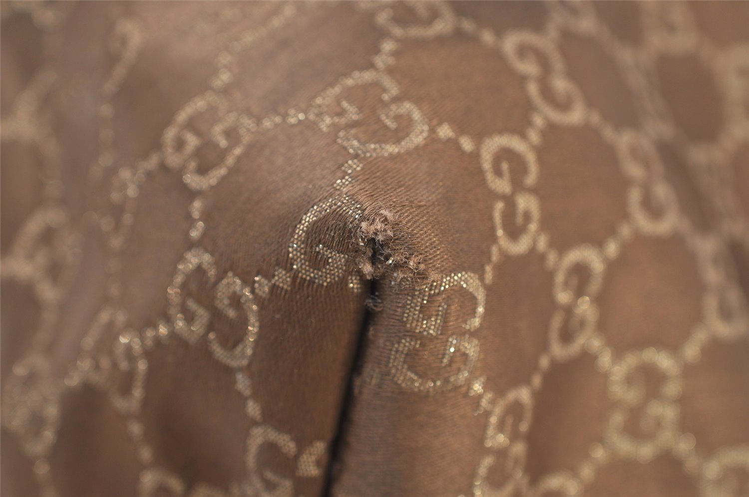 Authentic GUCCI Vintage Shoulder Tote Bag GG Canvas Leather 267474 Brown 3187J