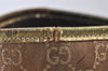 Authentic GUCCI Vintage Shoulder Tote Bag GG Canvas Leather 267474 Brown 3187J