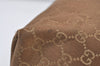 Authentic GUCCI Vintage Shoulder Tote Bag GG Canvas Leather 267474 Brown 3187J