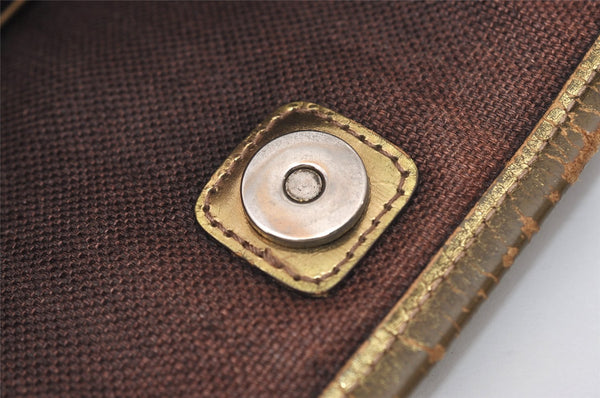 Authentic GUCCI Vintage Shoulder Tote Bag GG Canvas Leather 267474 Brown 3187J