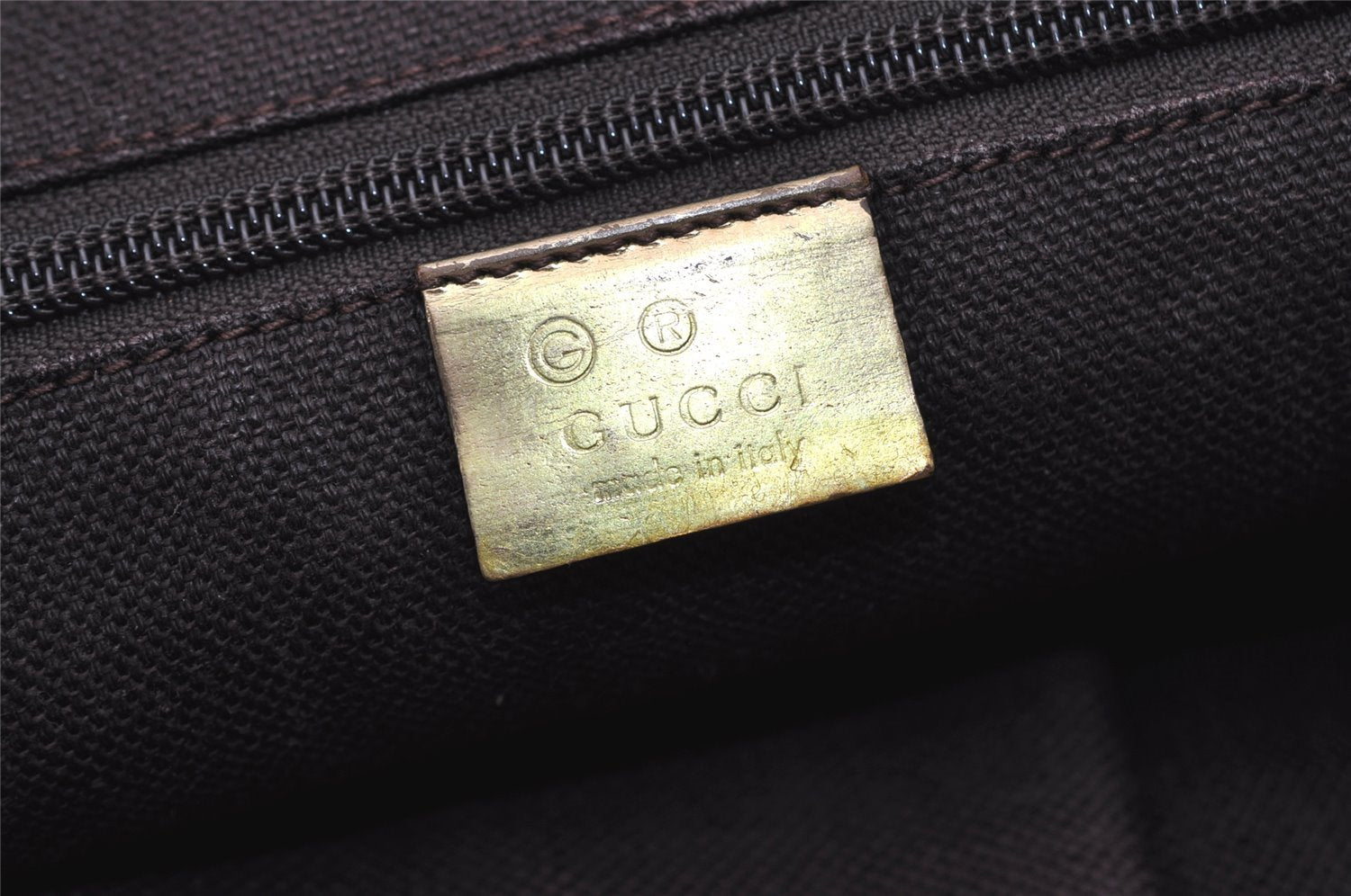 Authentic GUCCI Vintage Shoulder Tote Bag GG Canvas Leather 267474 Brown 3187J