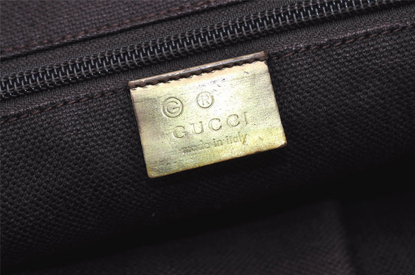 Authentic GUCCI Vintage Shoulder Tote Bag GG Canvas Leather 267474 Brown 3187J