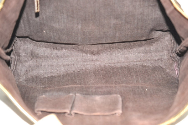 Authentic GUCCI Vintage Shoulder Tote Bag GG Canvas Leather 267474 Brown 3187J