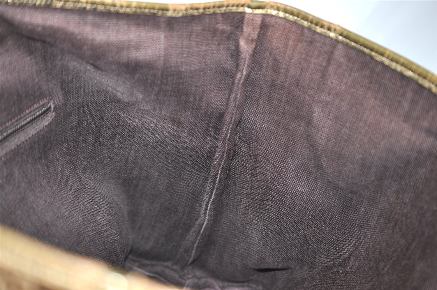 Authentic GUCCI Vintage Shoulder Tote Bag GG Canvas Leather 267474 Brown 3187J