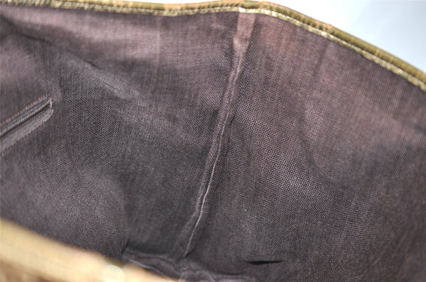 Authentic GUCCI Vintage Shoulder Tote Bag GG Canvas Leather 267474 Brown 3187J