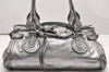 Authentic Chloe Vintage Paddington Leather Shoulder Hand Bag Silver 3187K