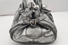 Authentic Chloe Vintage Paddington Leather Shoulder Hand Bag Silver 3187K