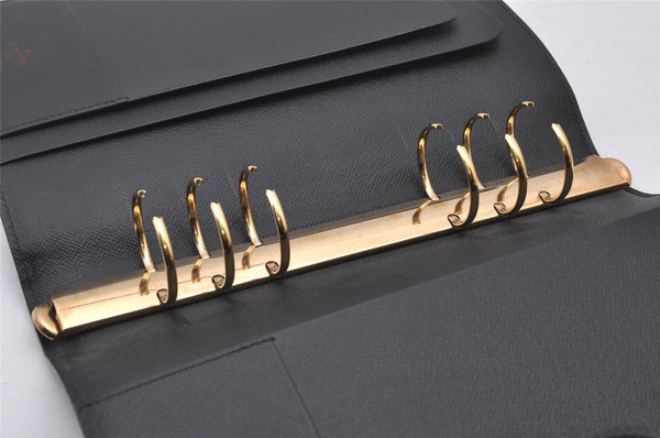 Authentic Louis Vuitton Epi Agenda GM Notebook Cover Black R20212 LV 3188I