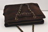 Authentic CHANEL CC Logo Chain Shoulder Hand Bag Purse Suede Brown 3188J