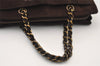 Authentic CHANEL CC Logo Chain Shoulder Hand Bag Purse Suede Brown 3188J