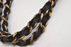 Authentic CHANEL CC Logo Chain Shoulder Hand Bag Purse Suede Brown 3188J