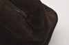 Authentic CHANEL CC Logo Chain Shoulder Hand Bag Purse Suede Brown 3188J